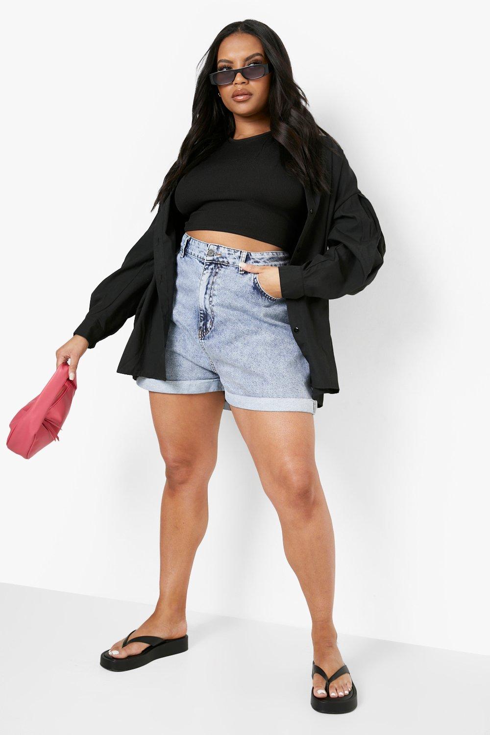 Plus deals mom shorts